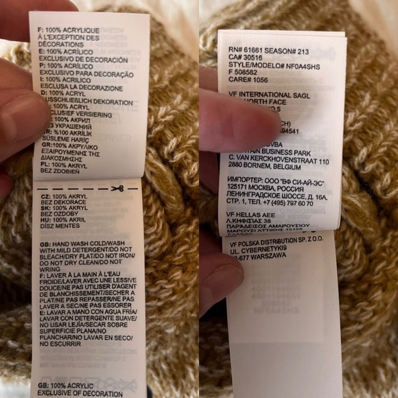 The North Face Women’s Knit Beanie OS Golden Brown Marl - Picture 8 of 8